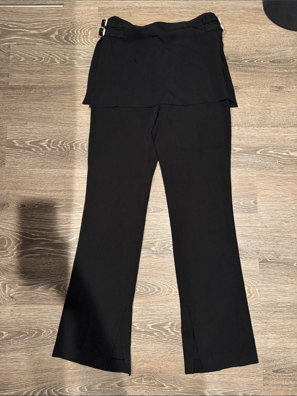Zara Black Skirt-Overlay Flare Pants